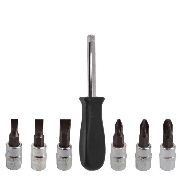 مجموعه 7 عددی پیچ گوشتی بکسی و سری پیچگوشتی  مدل dr 3001 سایز 1.4 میلی متر